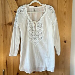 J.Crew white swim cover size medium